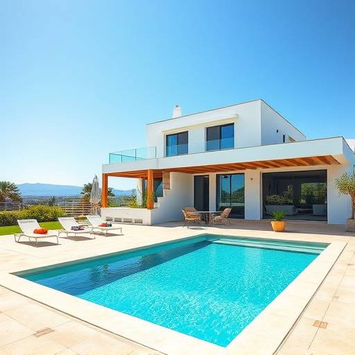 Image de la Villa les Cigales avec sa faäade moderne et sa grande terrasse donnant sur la piscine.